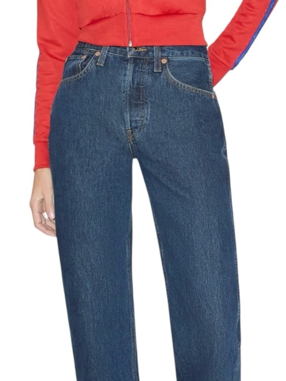 NWT Redone 90’s High Rise Loose Deep Faded Blue size 28